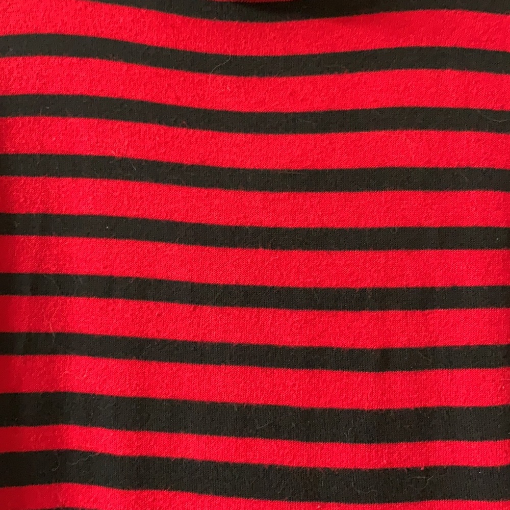 🌷3 for $25🌷Unbranded, US S, Red & Black Striped Knit Bodycon Turtleneck Dress - Picture 4 of 7